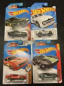 Hot Wheels 70 Plymouth AAR Cuda, 68 Shelby GT500, Mazda RX-7, Ford GR-1 Concept - Picture 1 of 11
