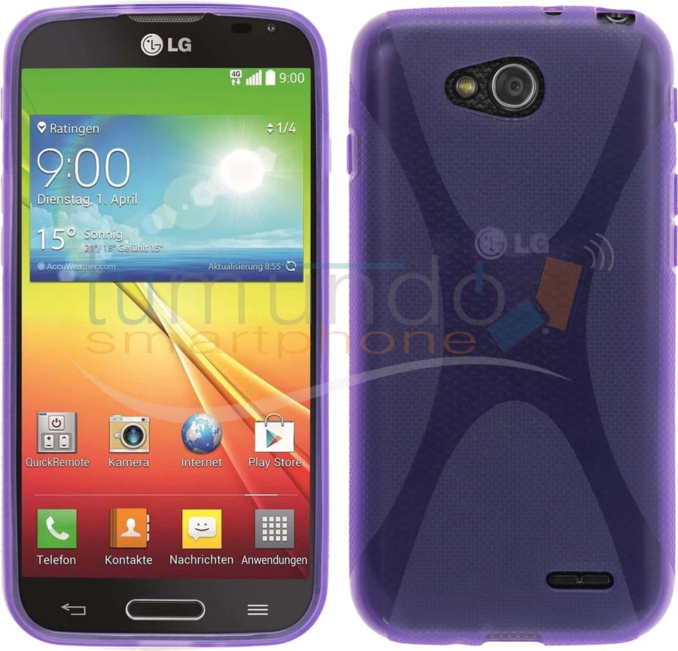 FUNDA de GEL TPU X-LINE MORADA para LG OPTIMUS L90 D405N en ESPAÑA case - Imagen 1 de 1