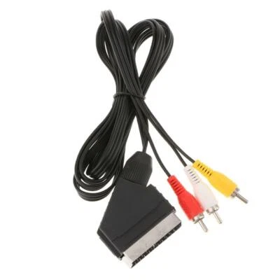 6ft SCART to 3 RCA Phono   Audio Video Component Cable for   NES - Image 1 of 4