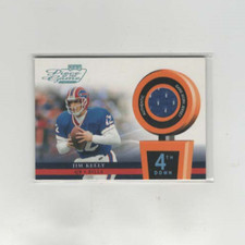 2002 Playoff Piece of the Game Materials 4th Down /25 Jim Kelly #POG-29
