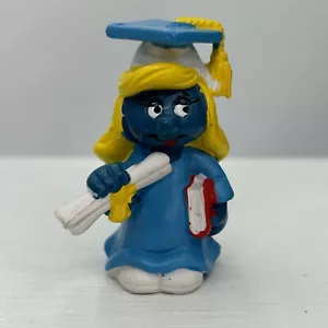 Puffi 20151 Laurea Puffo Puffo Figura Vintage Schleich Peyo PVC Figurina - Foto 1 di 5