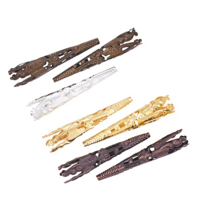 50 tapas de cuentas de filigrana de hierro tibetano tamaño grande 5 pétalos cono fornituras 1,6" Foto 1 de 4