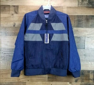 NEW Staple Pigeon Original Mens Medium Blue Indigo Denim Bomber Jacket Zip-up - Picture 1 of 12