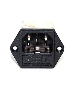 1 Stück EMI Filter HPY Typ YL06T1 125/250VAC 6A IEC Einlass + Sicherungshalter YPEN -1 - Bild 1 von 8