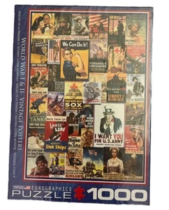EuroGraphics World War I & II Vintage Posters 1000-Piece Puzzle 19 1/4" x 26 5/8 - Picture 1 of 6
