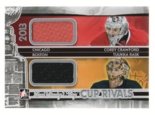 2013-14 ITG Lord Stanley's Mug Cup Rivals Jersey #CRI01 Crawford/Rask /80