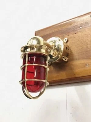 Luminaire marin en laiton solide d'applique de mur d'intérieur/extérieur... - Photo 1/4