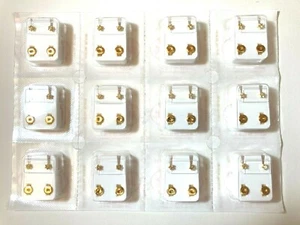 Studex vergoldete Stahl Ohr Piercing Krappenfassung 3 mm April Stein Dutzend R104Y - Bild 1 von 3