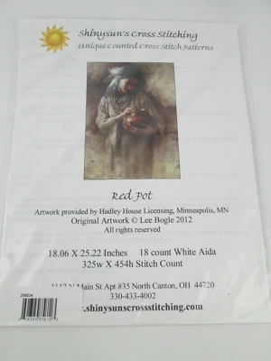 Shinysun RED POT  Native American Counted Cross Stitch Pattern Only - Image 1 of 2