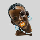 Seltene Wandmaske Lady Mädchen - Mid Century - Höhe ca. 21 cm 50er Jahre Vintage