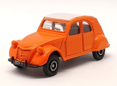Corgi Fina 7.5cm Long Model Car CRG04 - Citroen 2cv - Orange/White - Image 1 of 4