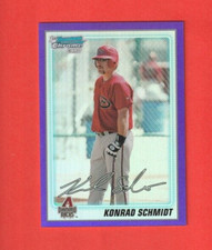 2010 Bowman CHROME PROSPECTS PURPLE REFRACTORS # BCP6 Konrad Schmidt 283/999