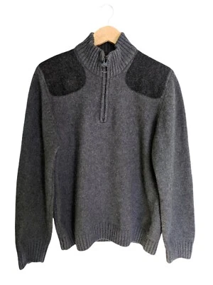 BARBOUR NELSON ESSENTIAL HALF mkn mens sweater jumper wool - medium - Image 1 of 4