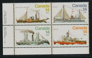 1978 Canada SC# 779a LL - Ice Vessels - Plate No.1 Plate Block M-NH Lot # 2866c - Picture 1 of 1