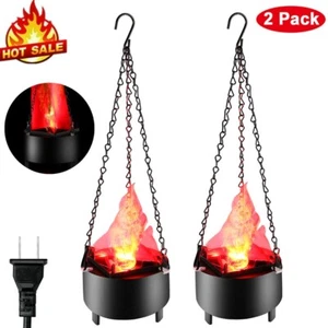 2PCS 3D LED Fake Flame Stage Lamp Electric Campfire Artificial Flickering Light - Picture 1 of 11