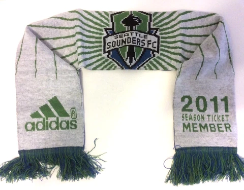 Seattle Sounders FC Adidas 2011 Season Scarf Green Season Ticket 58” Cover
