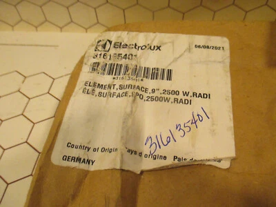 Elemento de superfície 316135401 para Electrolux Range OEM nova caixa aberta - Imagem 1 de 2
