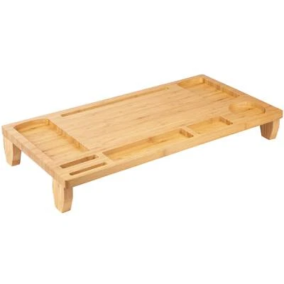 ONVAYA® Monitorständer Bambus | Multifunktionaler Schreibtisch Organizer  - Bild 1 von 4