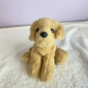Brown Puppy Dog Playful Plush Stuffed Animal 7" Sitting Fluffy Soft - Picture 1 of 9