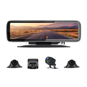 Telecamera cruscotto auto specchio DVR vista 360° 4 telecamere registrazione videoregistratore DVR - Foto 1 di 10