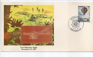 Monaco FDC Stamp - Inventions - Aviation/Baloon/Space - Picture 1 of 2