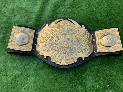 TNA WORLD HEAVYWEIGHT WRESTLING BELT 4MM ZINC PLATES AND ORIGNAL LEATHER Cover