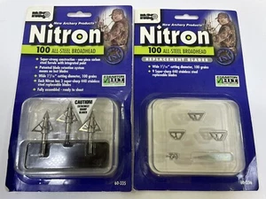 New Archery Products Nitro 100 All-Steel Broadhead & Replacement Blades - Picture 1 of 5