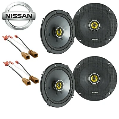 Kicker 前门 + 后门 6.5 英寸汽车扬声器替换件适用于 01-02 日产探路者 — 第 1/4 张图片