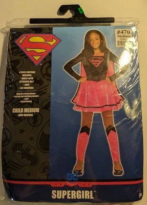 NUEVO Disfraz Supergirl NIÑO MEDIANO 8-10 Rosa Vestido Superhéroe Superman DC Comics Foto 1 de 4