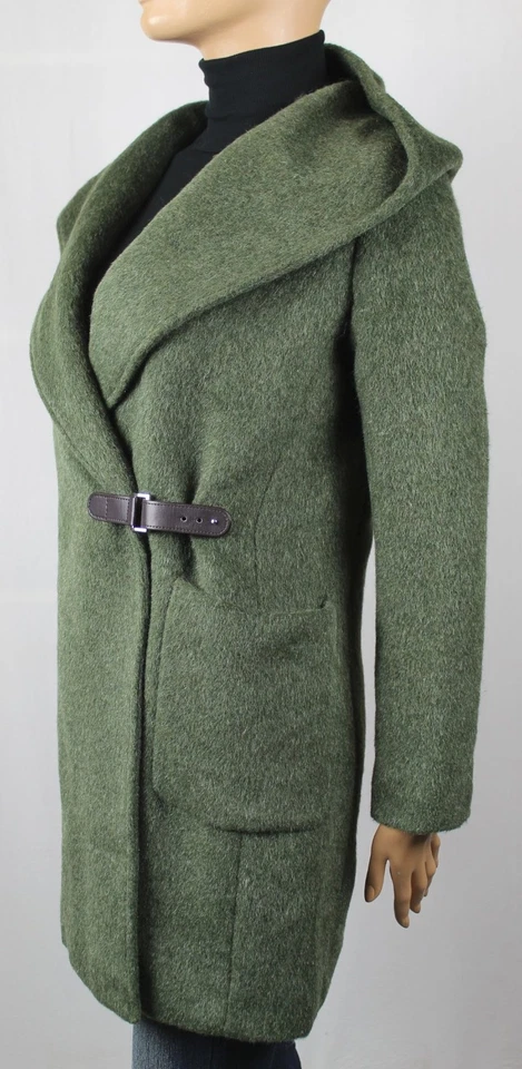 Ralph Lauren Loden Green Hooded Wool Jacket Coat Leather Strap NWT - Image 1 of 1