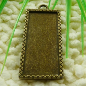 15 dijes de marco oblongo chapado en bronce 57X26MM S1832 HAZLO TÚ MISMO para hacer joyas - Imagen 1 de 6