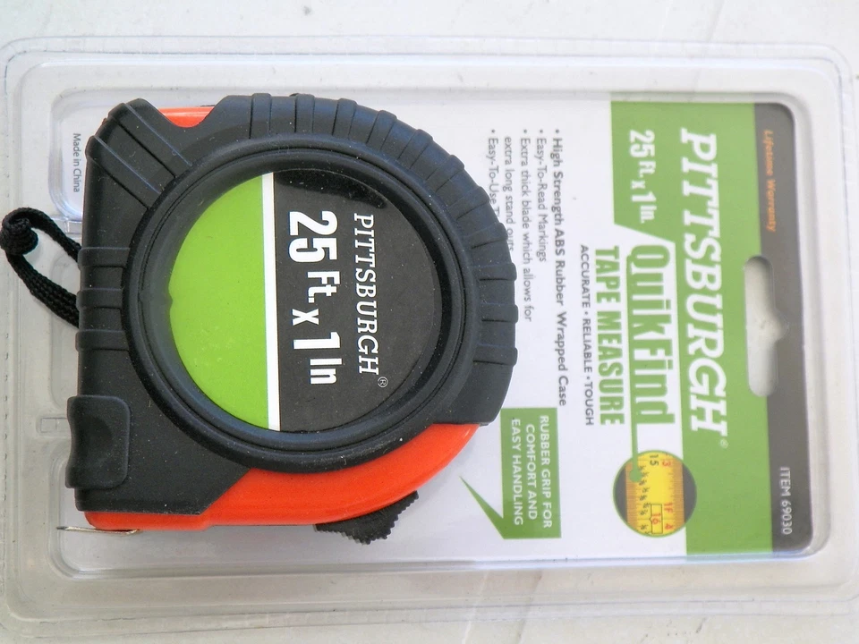 NEW 25FT. X 1'' PITTSBURGH QUICK FIND TAPE MEASURE - Image 1 of 4