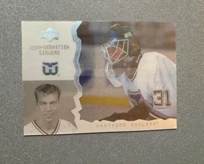 1996-97 Upper Deck Ice Jean-Sebastien Giguere #25 Rookie RC (**Damaged**) - Image 1 of 2