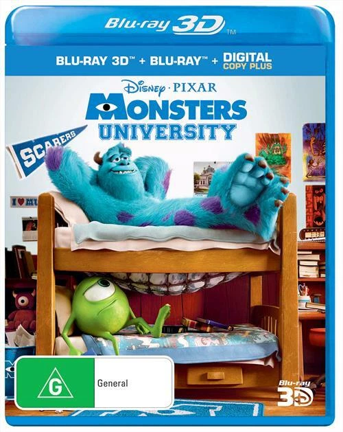 MONSTERS UNIVERSITY Disney Pixar 2BLU-RAY BRAND NEW 3D & 2D Region B - image 1 of 1