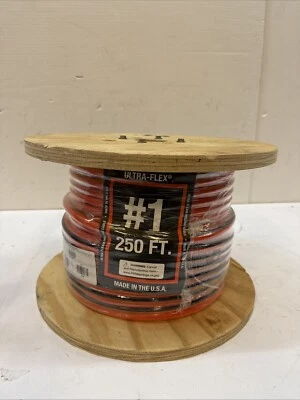 Carrete Direct Wire Ultra-Flex #1 naranja con rayas negras 250' Foto 1 de 3