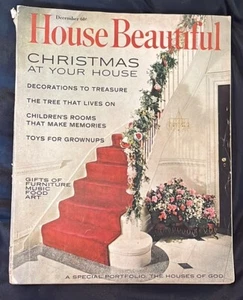 Vtg 12/1965 HOUSE BEAUTIFUL Magazine~Christmas At Your House~MCM Ads/Decor - Bild 1 von 15