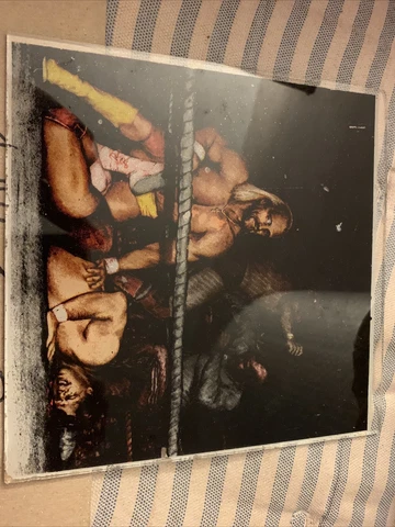 Vintage Hulkamania Hulk Hogan Retro 70's Carnival Prize Glass Mirror Picture Cover