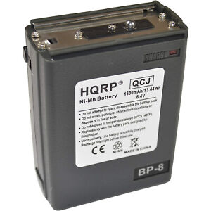 1600mAh Ni-MH Battery for Icom IC Series Two Way Radio, BP-8 / CM-8 Replacement