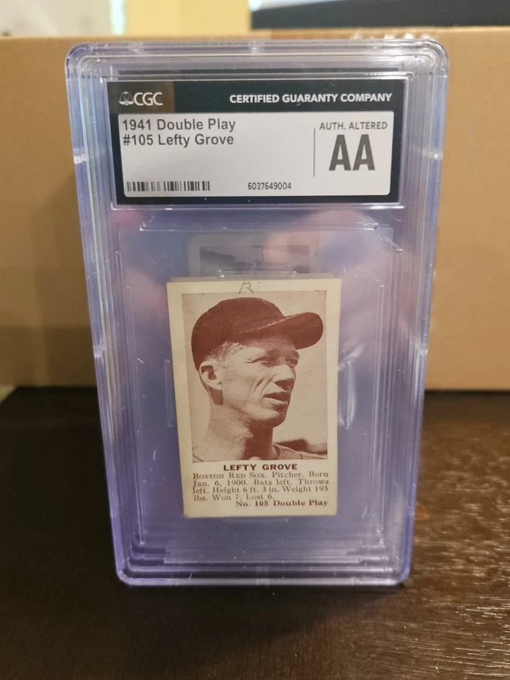 LEFTY GROVE 1941 DOUBLE PLAY ALTERED #105 CGC AA (#1) - Image 1 of 1