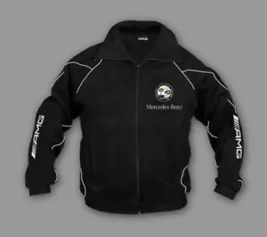 Mens Mercedes AMG Sport Racing New Fleece Jacket Sweatshirt Apparel Embroidered - Picture 1 of 6