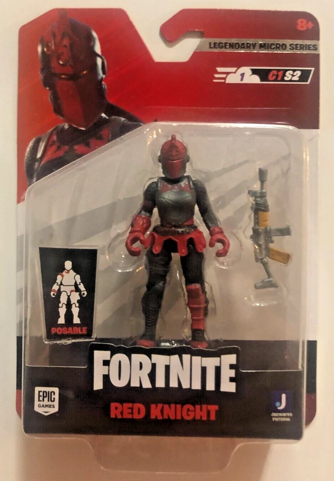 Fortnite Legendary Micro Series C1S1 Red Knight 2.5" Action Figure w/ Gun New - Image 1 of 1