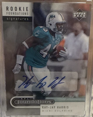 2005 Upper Deck Foundations 1/1, #213,  KAY-JAY HARRIS RC Auto, West VA Dolphins - Image 1 of 4