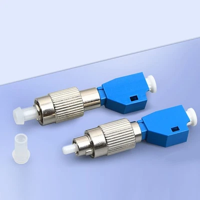 2 Pcs FC Male to LC Female Fiber Optic Adapters Hybrid Optical Converters - Image 1 of 4