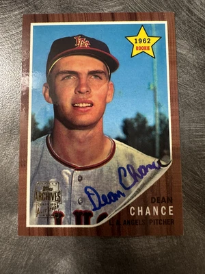 2001 Topps Archives DEAN CHANCE AUTO - Image 1 of 2