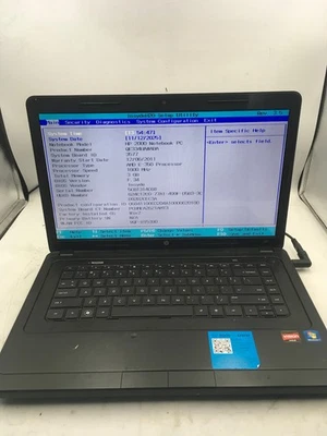 HP 2000 NOTEBOOK 329WM - BOOTS TO BIOS - AMD E 350 - 3GB RAM - READ DESCRIP - BB - Image 1 of 4