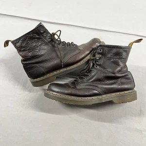 Vintage Dr Martens Boots Mens 11 Brown Leather Boot - Picture 1 of 13
