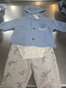 3pc Disney Baby Layette Set - Mickey Mouse - Variety of Sizes - Picture 1 of 4