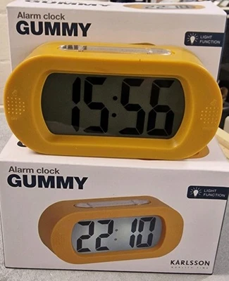 Karlsson Gummy Ochre Alarm Clock - Image 1 of 4