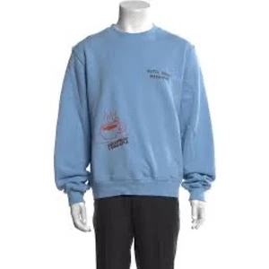 Madhappy Hotel Drugs Graphic Blue Heavyweight Crewneck Sweatshirt NWT Size XXL - Picture 1 of 9