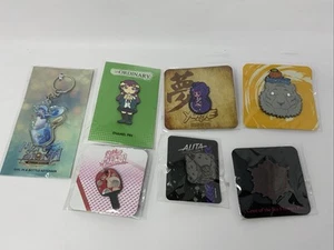 Lot of 7 Loot Crate Anime Pin Rokka Alita UnOrdinary Yume Kimono Crunchy Onigiri - Picture 1 of 15